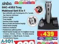 SİNBO SHC-4352 TIRAŞ MAKİNESİ SETİ 5 İN1